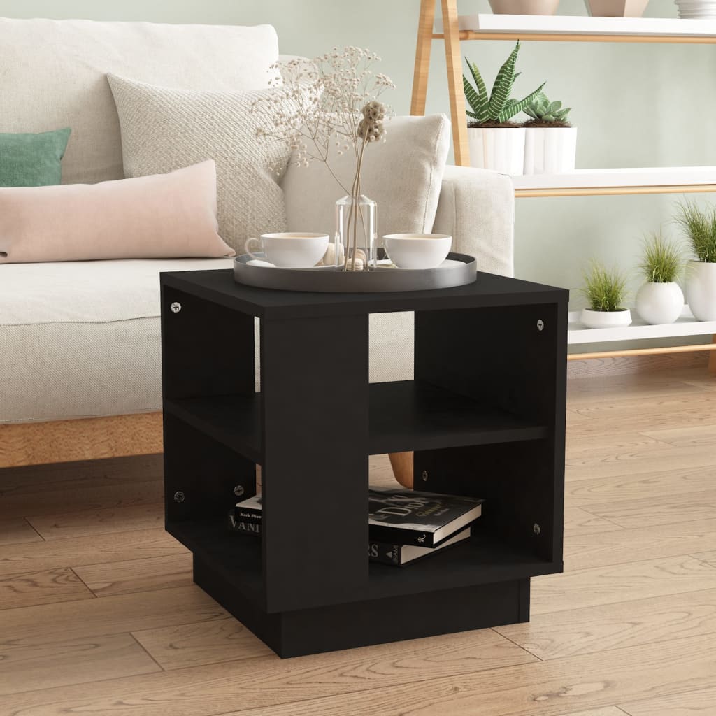Petrashop  Konferenční stolek černý 40 x 40 x 43 cm kompozitní dřevo