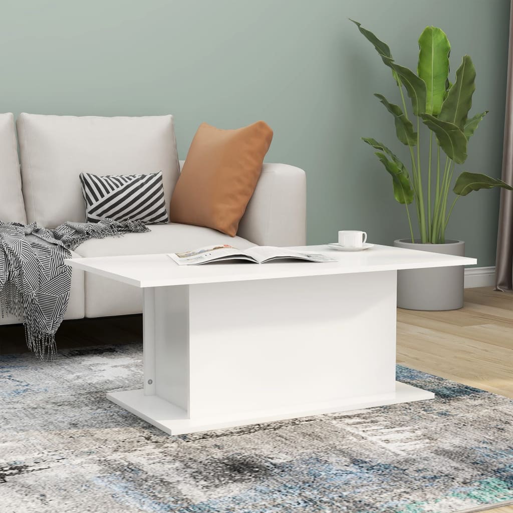 vidaXL Sohvapöytä valkoinen 102×55,5×40 cm lastulevy