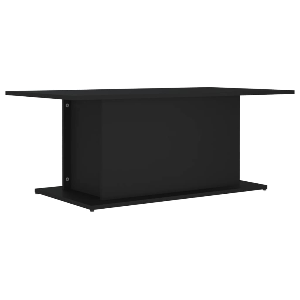 Image of vidaXL Coffee Table Black 102x55.5x40 cm Engineered Wood