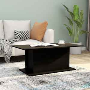 Klubska mizica črna 102x55,5x40 cm iverna plošča