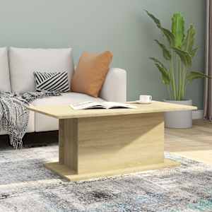 Klubska mizica sonoma hrast 102x55,5x40 cm iverna plošča