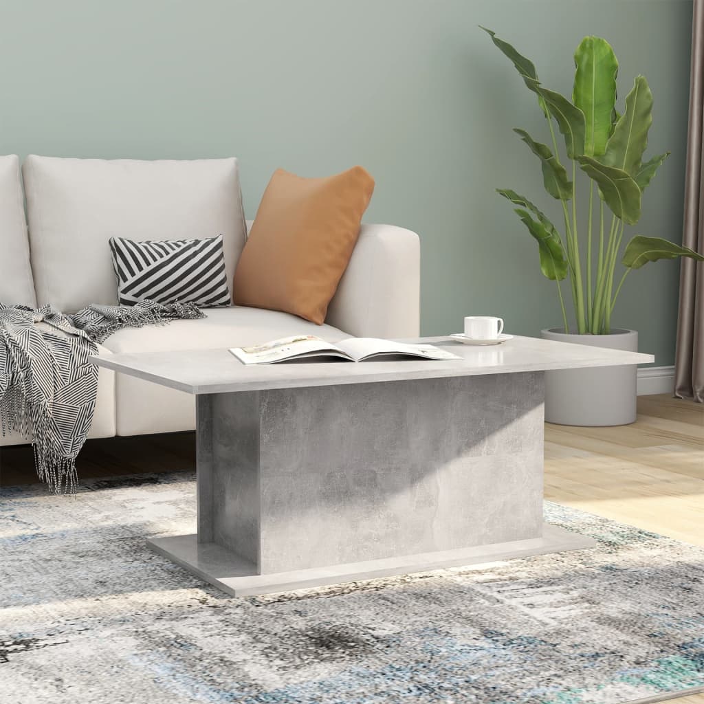 vidaXL Sohvapöytä betoninharmaa 102×55,5×40 cm lastulevy