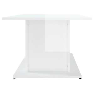 Konferenční stolek bílý lesklý 102x55,5x40 cm kompozitní dřevo - obrázek 5