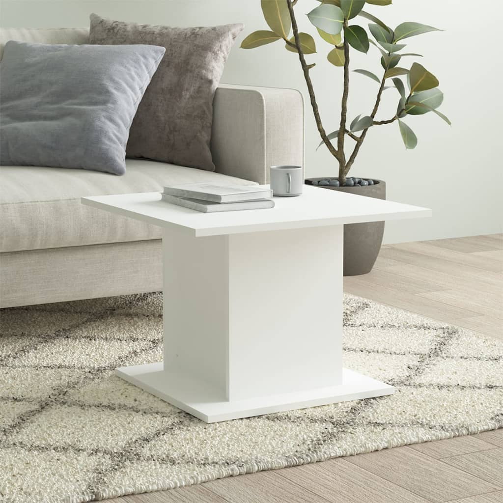 Petrashop  Konferenční stolek bílý 55,5 x 55,5 x 40 cm dřevotříska