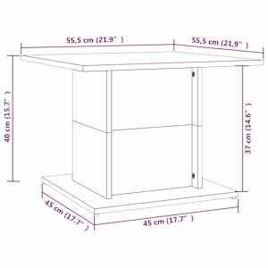Konferenční stolek černý 55,5 x 55,5 x 40 cm kompozitní dřevo - obrázek 8