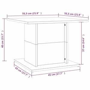 Konferenční stolek dub sonoma 55,5x55,5x40 cm kompozitní dřevo - obrázek 7