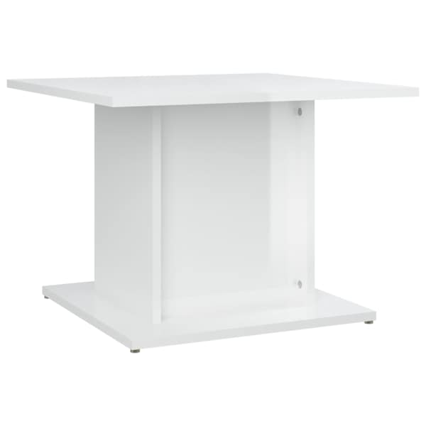 vidaXL kohvilaud, k&otilde;rgl&auml;ikega valge, 55,5x55,5x40 cm puitlaastplaat