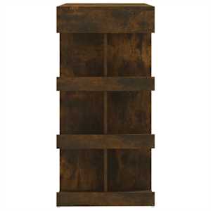 Barový stůl s úložným regálem kouřový dub 100 x 50 x 101,5 cm - obrázek 6