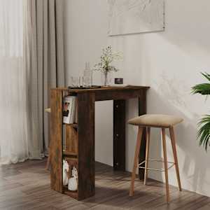 Barový stůl s regálem kouřový dub 102 x 50 x 103,5 cm kompozit - obrázek 1