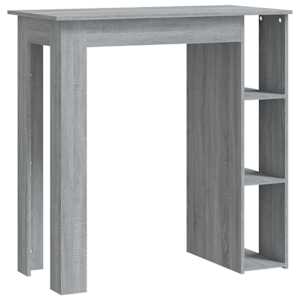 vidaXL baarilaud riiuliga, hall Sonoma, 102x50x103,5 cm tehispuit
