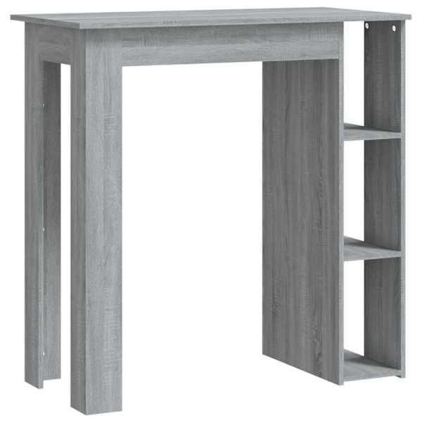 vidaXL baarilaud riiuliga, hall Sonoma, 102x50x103,5 cm tehispuit