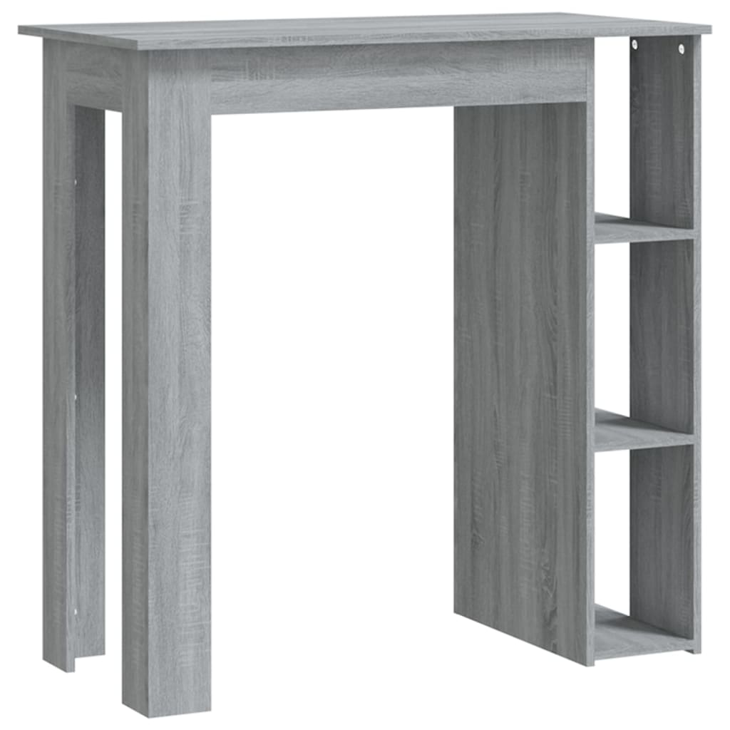 Image of vidaXL Bar Table with Shelf Grey Sonoma 102x50x103.5 cm Engineered Wood
