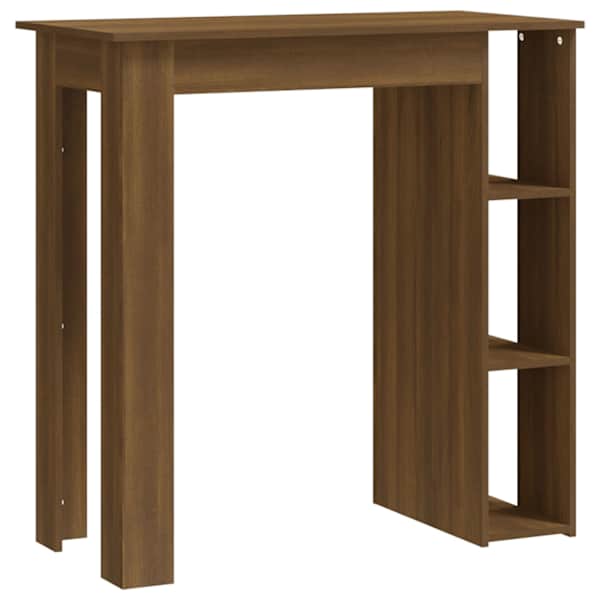 vidaXL baarilaud riiuliga, pruun tamm, 102x50x103,5 cm tehispuit
