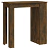 vidaXL baarilaud riiuliga, suitsutatud tamm 102x50x103,5 cm, tehispuit