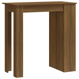 vidaXL baarilaud riiuliga, pruun tamm, 102x50x103,5 cm, tehispuit