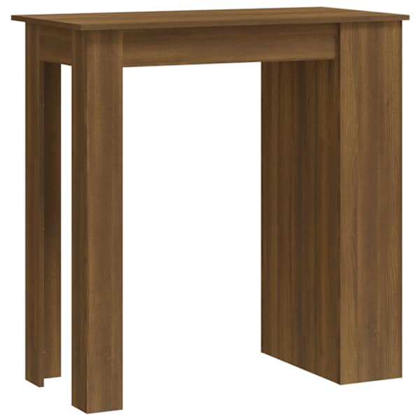 vidaXL baarilaud riiuliga, pruun tamm, 102x50x103,5 cm, tehispuit