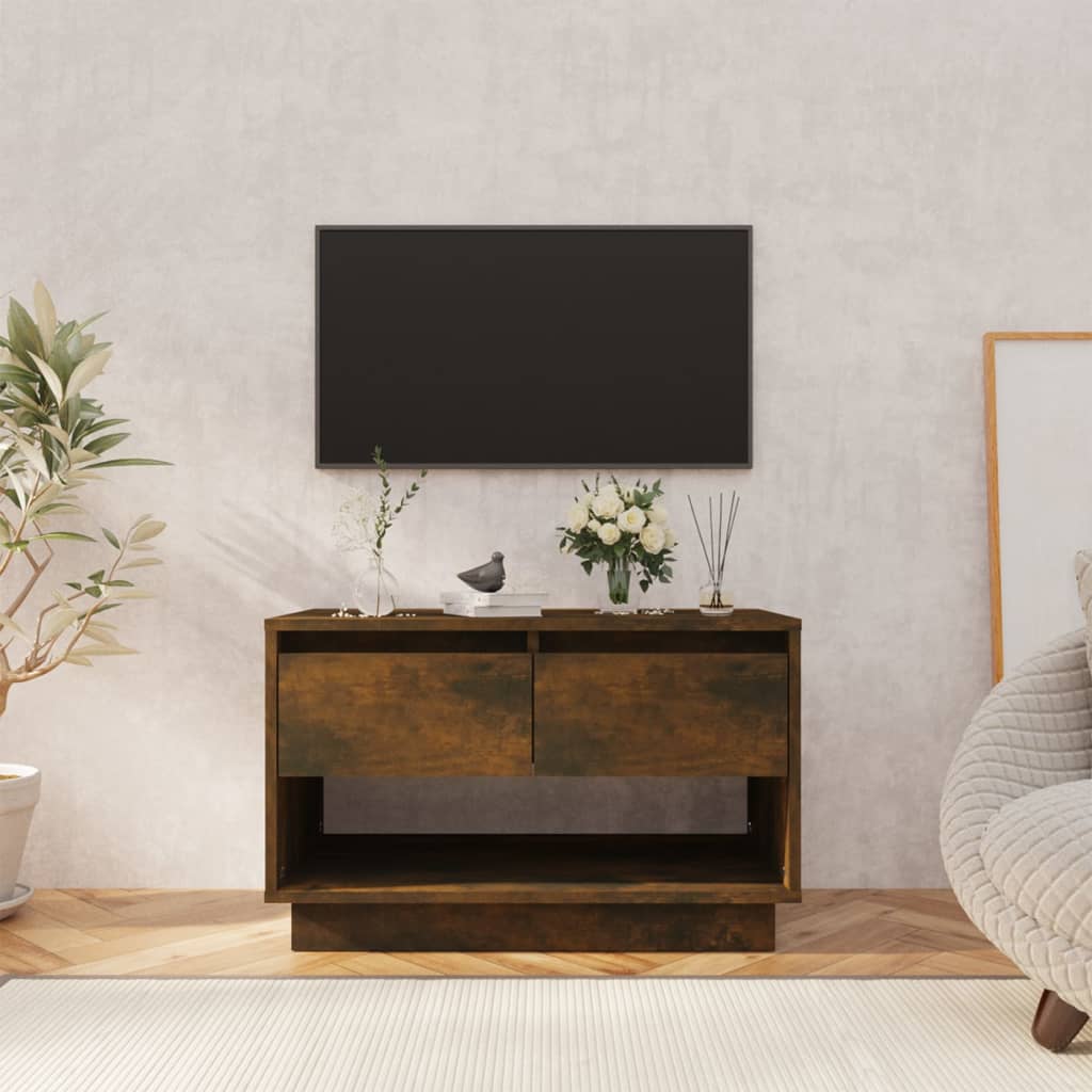vidaXL Szafka pod TV, przydymiony d�b, 70x41x44 cm