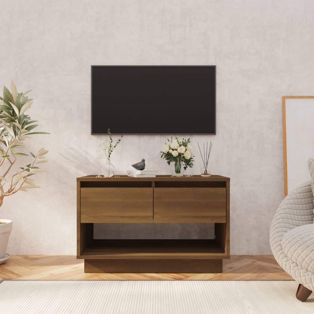 TV-benk brun eik 70x41x44 cm sponplate