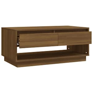 Konferenční stolek hnědý dub 102,5x55x44 cm kompozitní dřevo - obrázek 3
