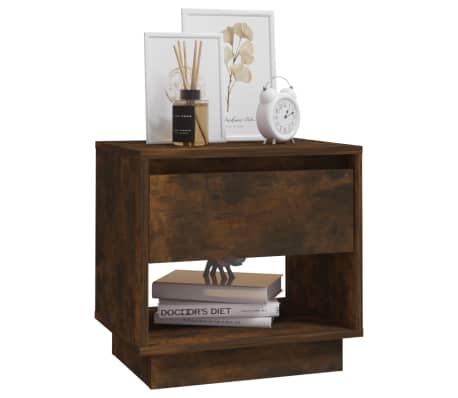 vidaXL Nattbord r&oslash;kt eik 45x34x44 cm konstruert tre