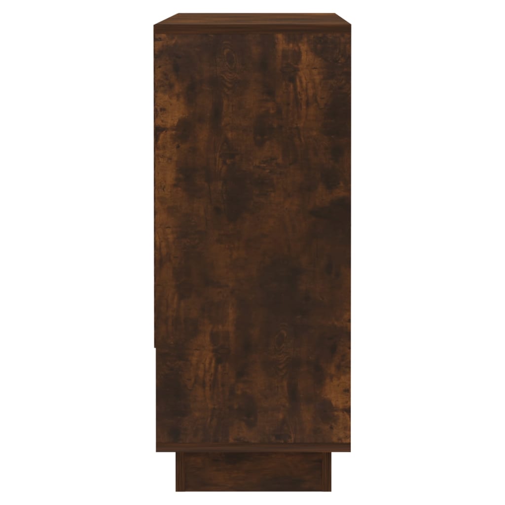 füstös tölgyszínű forgácslap tálalószekrény 97 x 31 x 75 cm