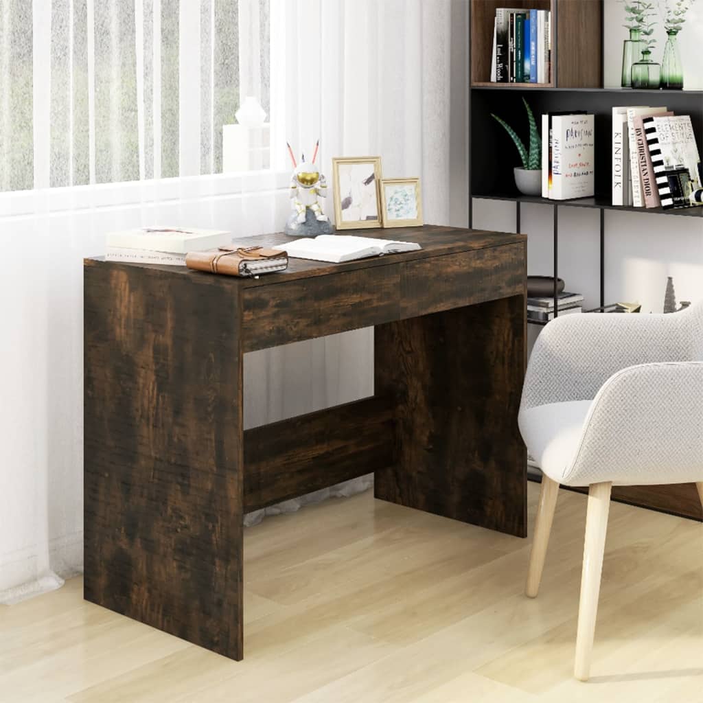 Desk Smoked Oak 101x50x76.5 cm Chipboard