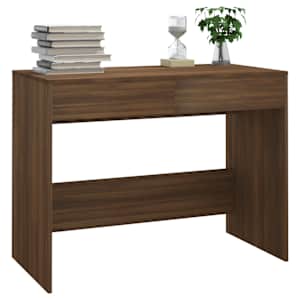 Psací stůl hnědý dub 101 x 50 x 76,5 cm kompozitní dřevo - obrázek 4