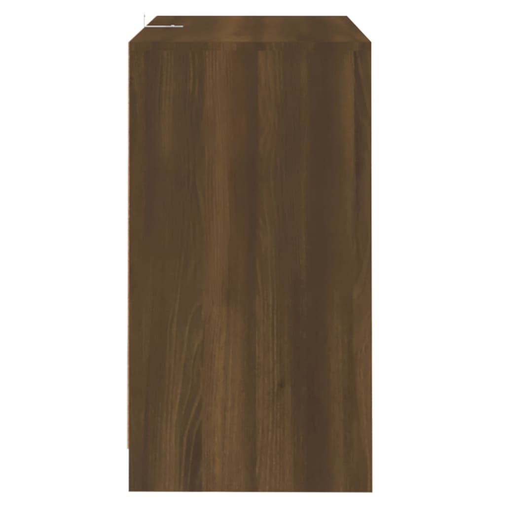 barna tölgy színű forgácslap tálalószekrény 70 x 41 x 75 cm