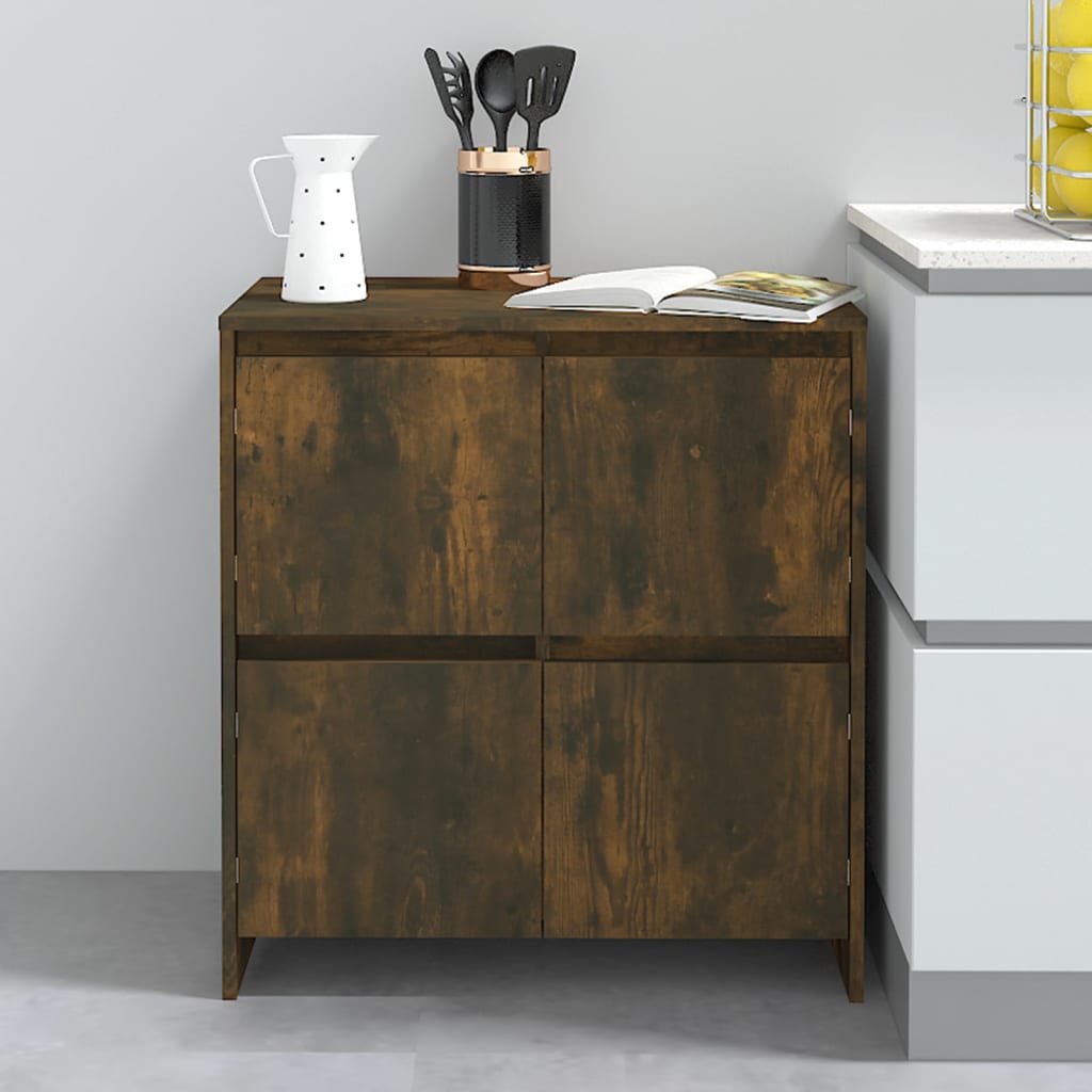 813011 vidaXL Sideboard Smoked Oak 70x41x75 cm Chipboard