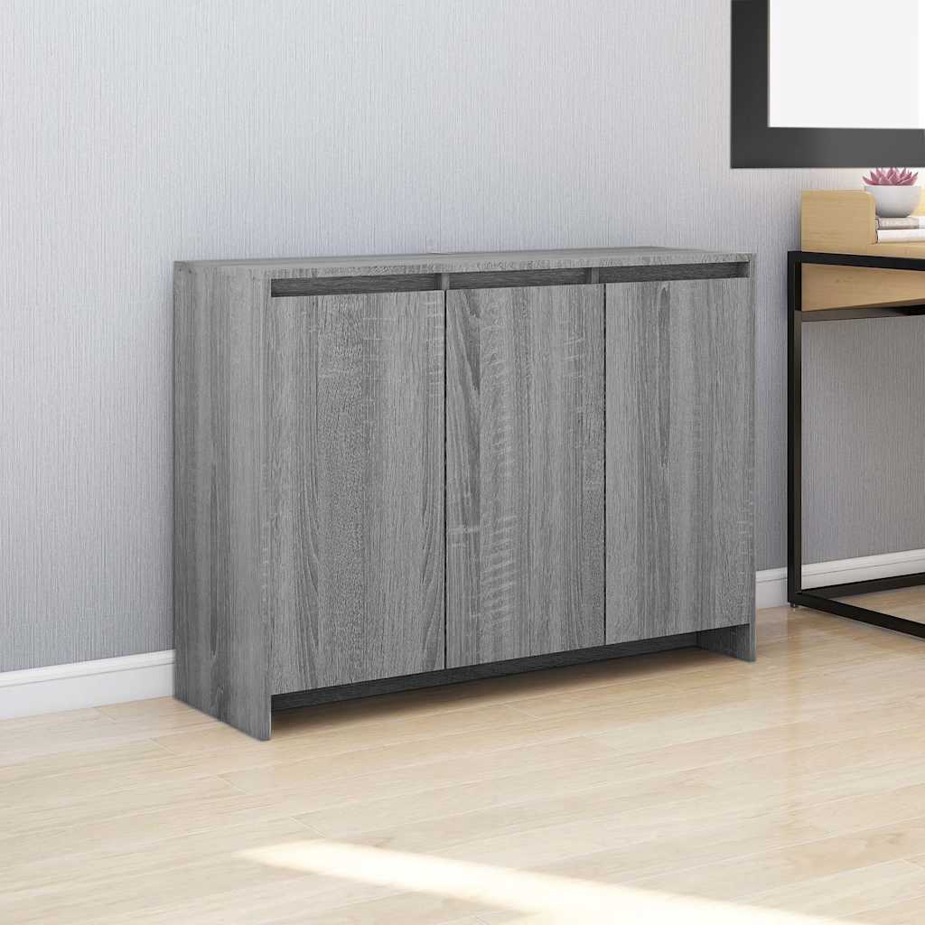 vidaXL Szafka, szary d�b sonoma, 102x33x75 cm, materia� drewnopochodny
