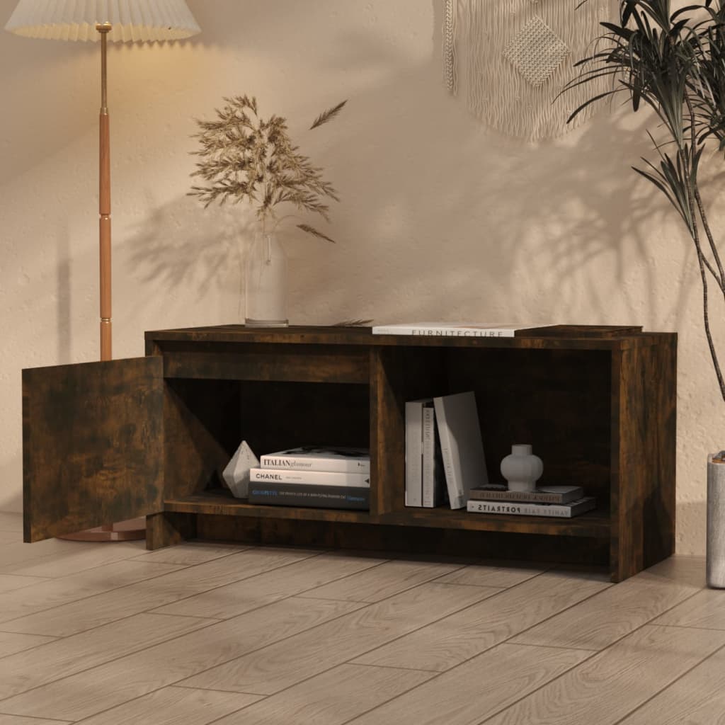 vidaXL Tv-meubel 90x35x40 cm bewerkt hout gerookt eikenkleurig afbeelding