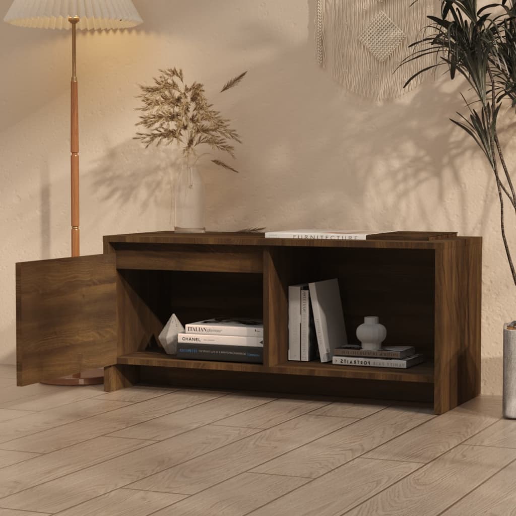 

vidaXL Tv-meubel 90x35x40 cm spaanplaat bruineikenkleurig