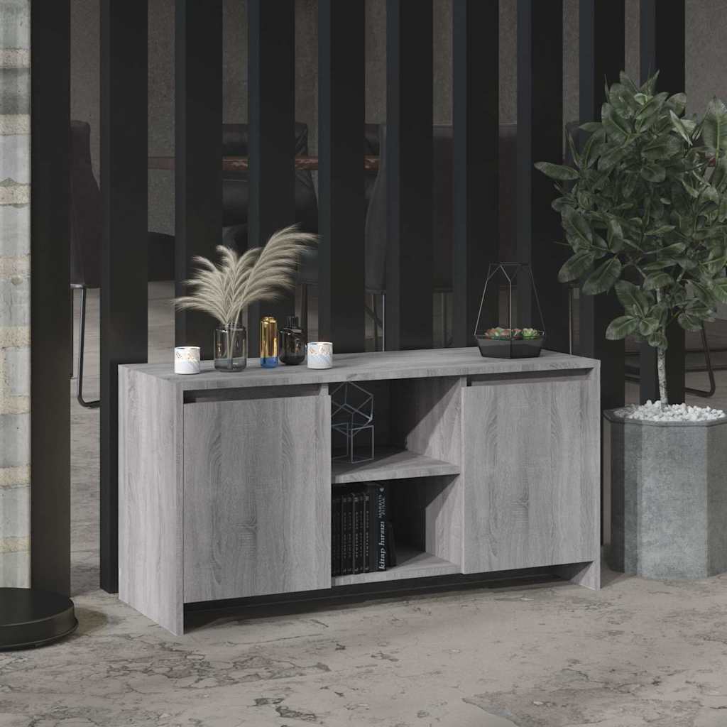 vidaXL Szafka pod TV, szary d�b sonoma, 102x37,5x52,5 cm