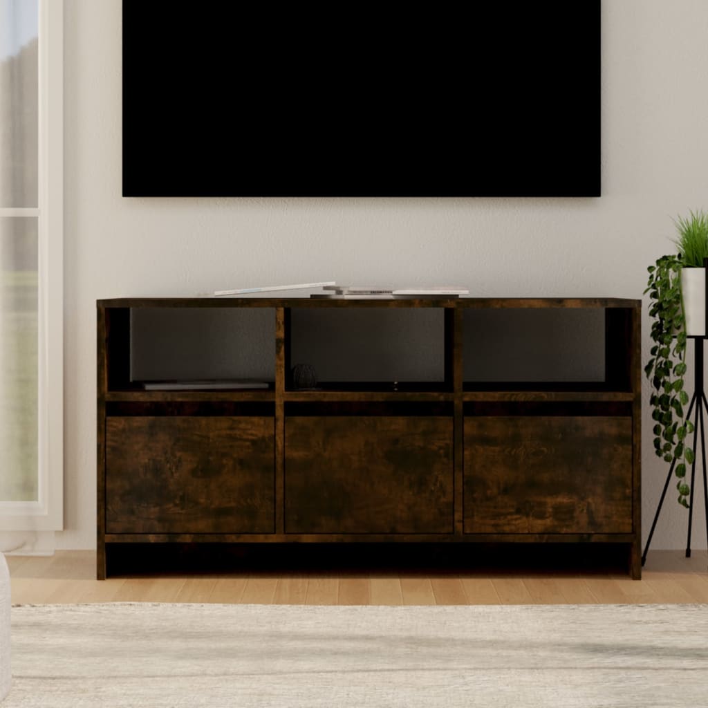 vidaXL tv-bord 102x37,5x52,5 cm konstrueret træ røget egetræsfarve