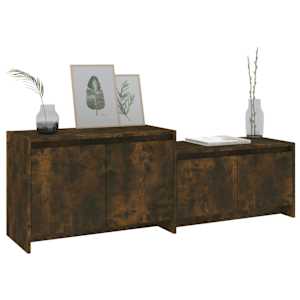 TV skříňka kouřový dub 146,5 x 35 x 50 cm kompozitní dřevo - obrázek 4