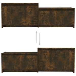 TV skříňka kouřový dub 146,5 x 35 x 50 cm kompozitní dřevo - obrázek 5