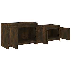 TV skříňka kouřový dub 146,5 x 35 x 50 cm kompozitní dřevo - obrázek 8