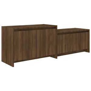 TV skříňka hnědý dub 146,5 x 35 x 50 cm kompozitní dřevo - obrázek 2