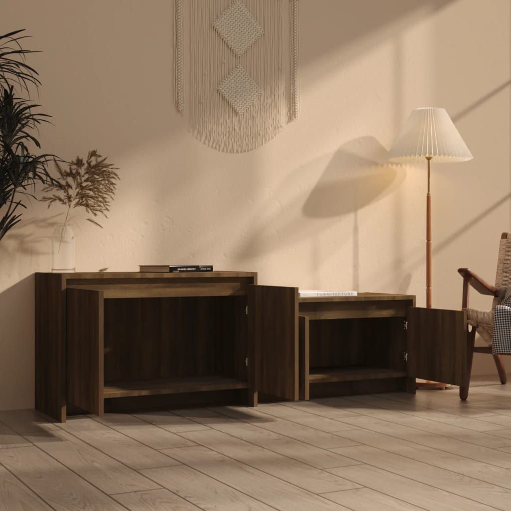 

vidaXL Tv-meubel 146,5x35x50 cm spaanplaat bruineikenkleurig