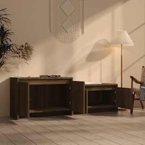TV skříňka hnědý dub 146,5 x 35 x 50 cm kompozitní dřevo - obrázek 3