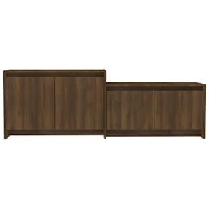 TV skříňka hnědý dub 146,5 x 35 x 50 cm kompozitní dřevo - obrázek 6