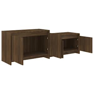 TV skříňka hnědý dub 146,5 x 35 x 50 cm kompozitní dřevo - obrázek 8