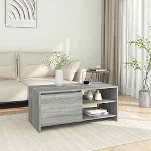 Klubska mizica siva sonoma 102x50x45 cm konstruiran les