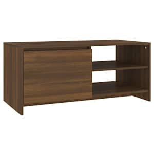 Konferenční stolek hnědý dub 102 x 50 x 45 cm kompozitní dřevo - obrázek 2