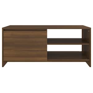 Konferenční stolek hnědý dub 102 x 50 x 45 cm kompozitní dřevo - obrázek 5