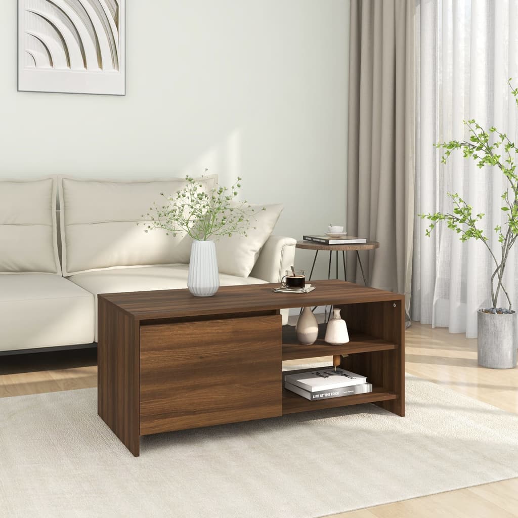 kafijas galdiņš, ozola krāsa, 102x50x45 cm, inženierijas koks | Stepinfit.lv