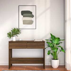 Konzolový stolek hnědý dub 100 x 35 x 76,5 cm kompozitní dřevo - obrázek 4