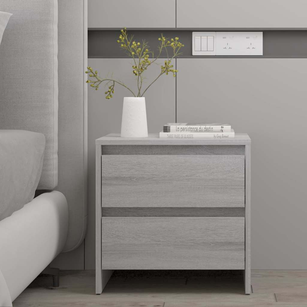 vidaXL Szafka nocna, szary d�b sonoma, 45x34,5x44,5 cm