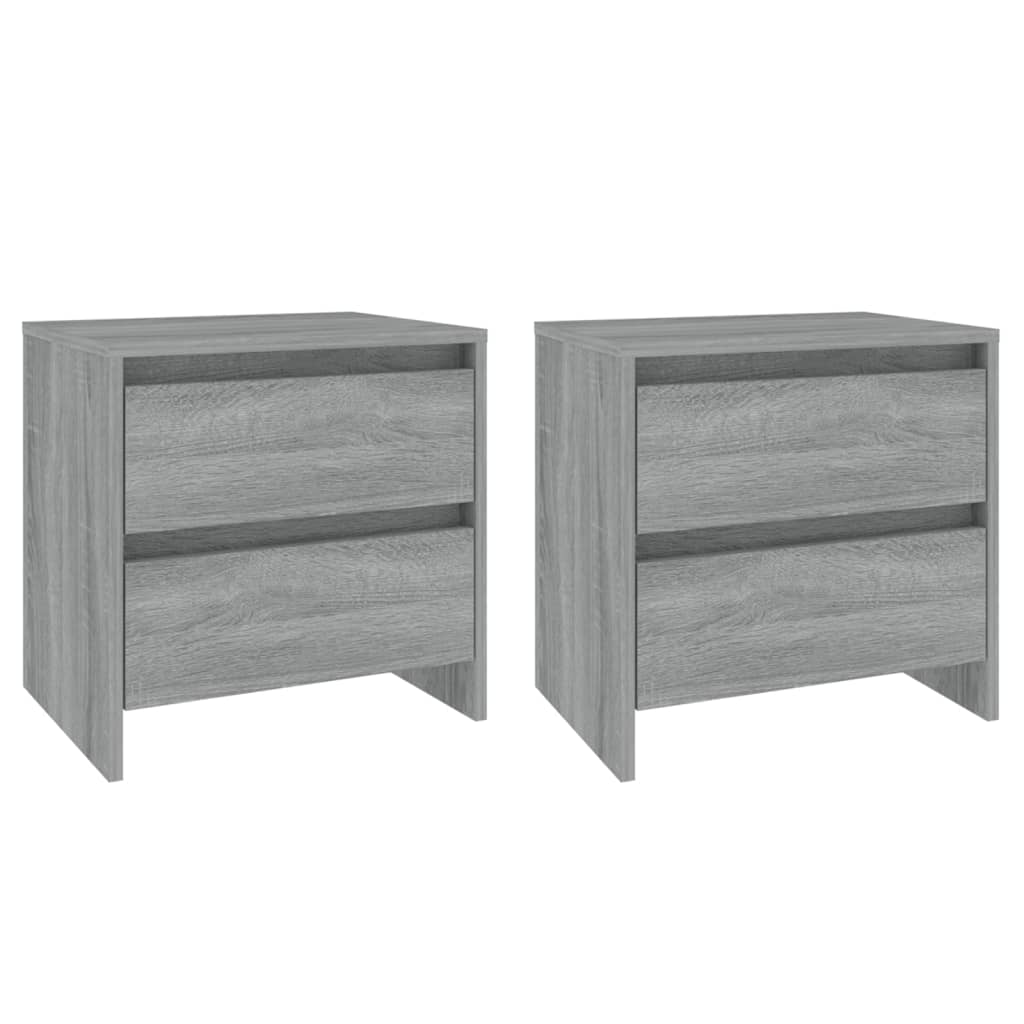 vidaXL Noční stolky 2 ks šedé sonoma 45 x 34,5 x 44,5 cm dřevotříska