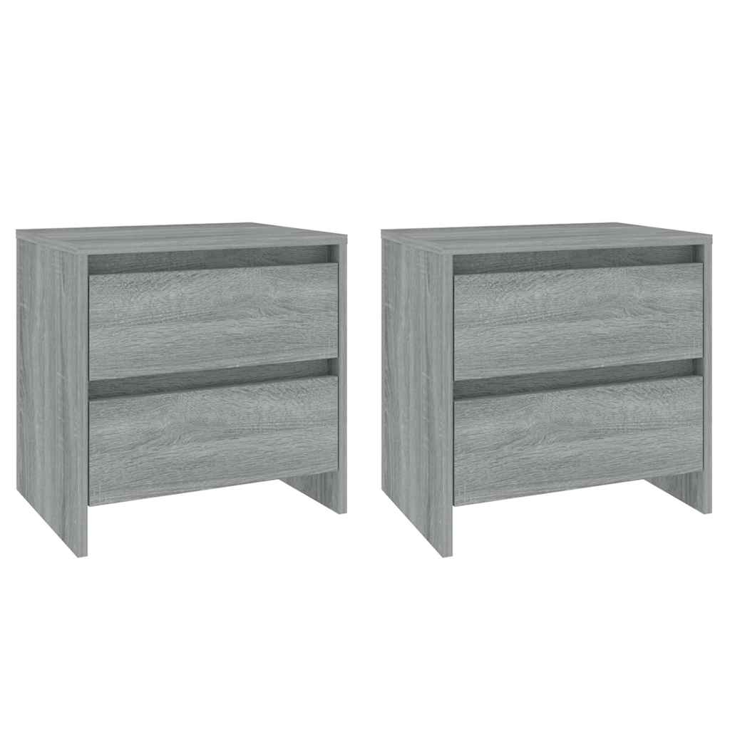 vidaXL Noční stolky 2 ks šedé sonoma 45 x 34,5 x 44,5 cm dřevotříska